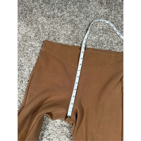 J. McLaughlin Pull On Tan Brown Ribbed Knit Skinny Pants Elastic Cuffs Cotton M - Picture 8 of 11